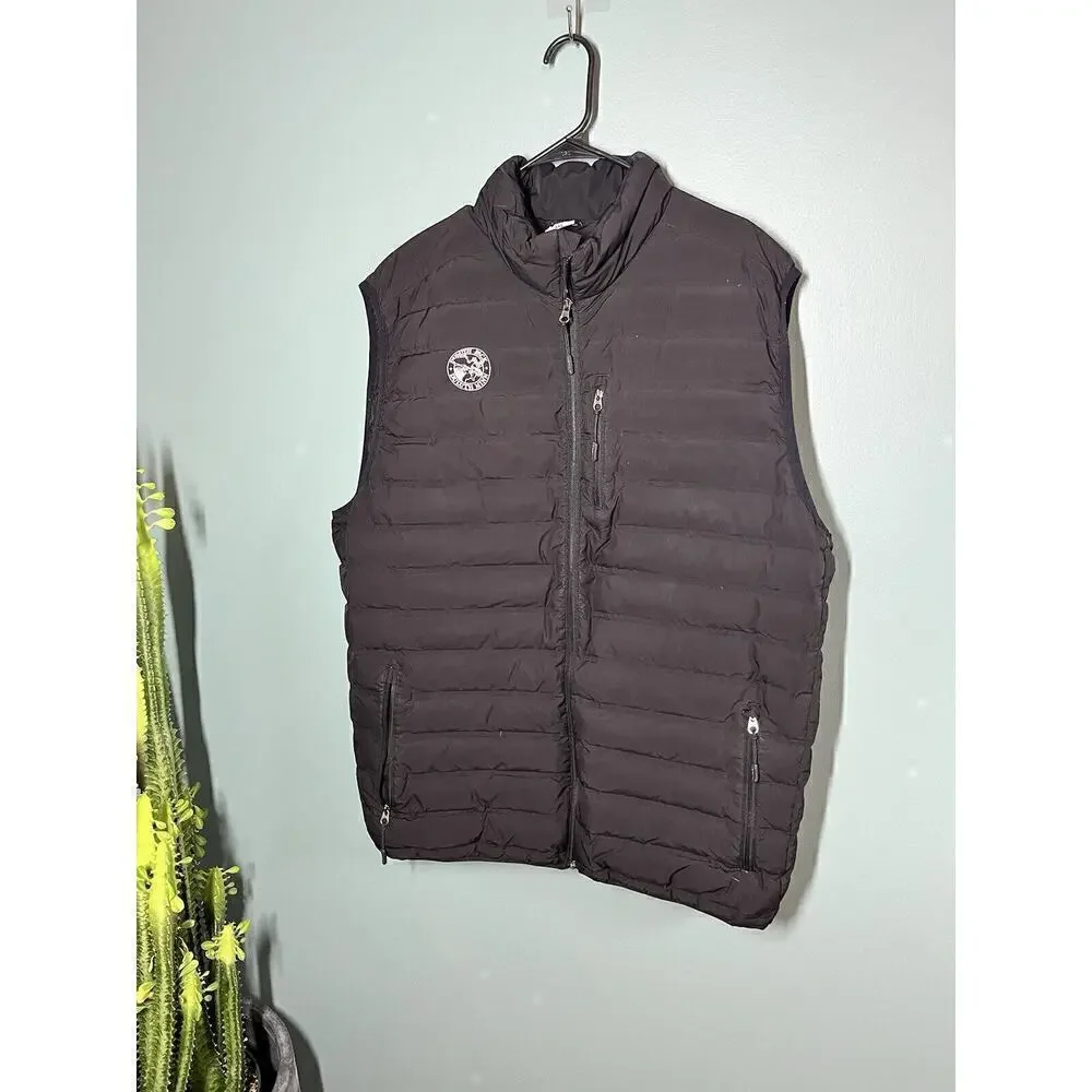 Duluth Pack Mens Black Puffer Down Vest Full Zip Mens Size 3XL